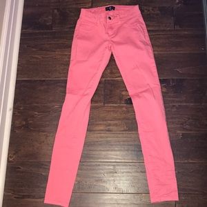 pink skinny jeans